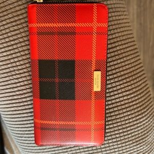 Kate Spade Wallet Red & Black Plaid